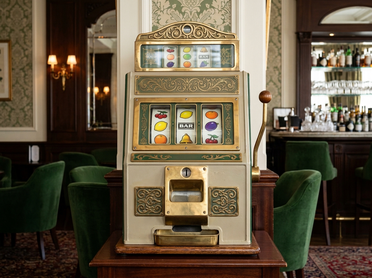 Vintage-inspired three-reel physical slot machine