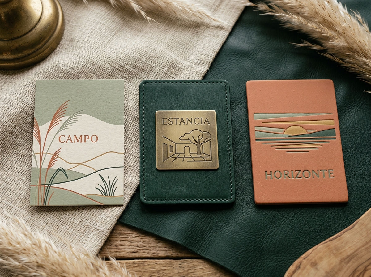 Three Pampas-inspired venue membership cards
