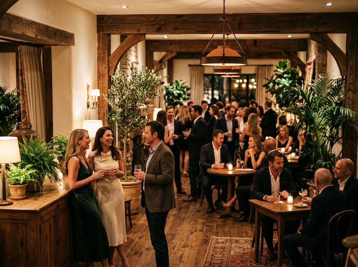 Sophisticated social evening inside an estancia-inspired venue